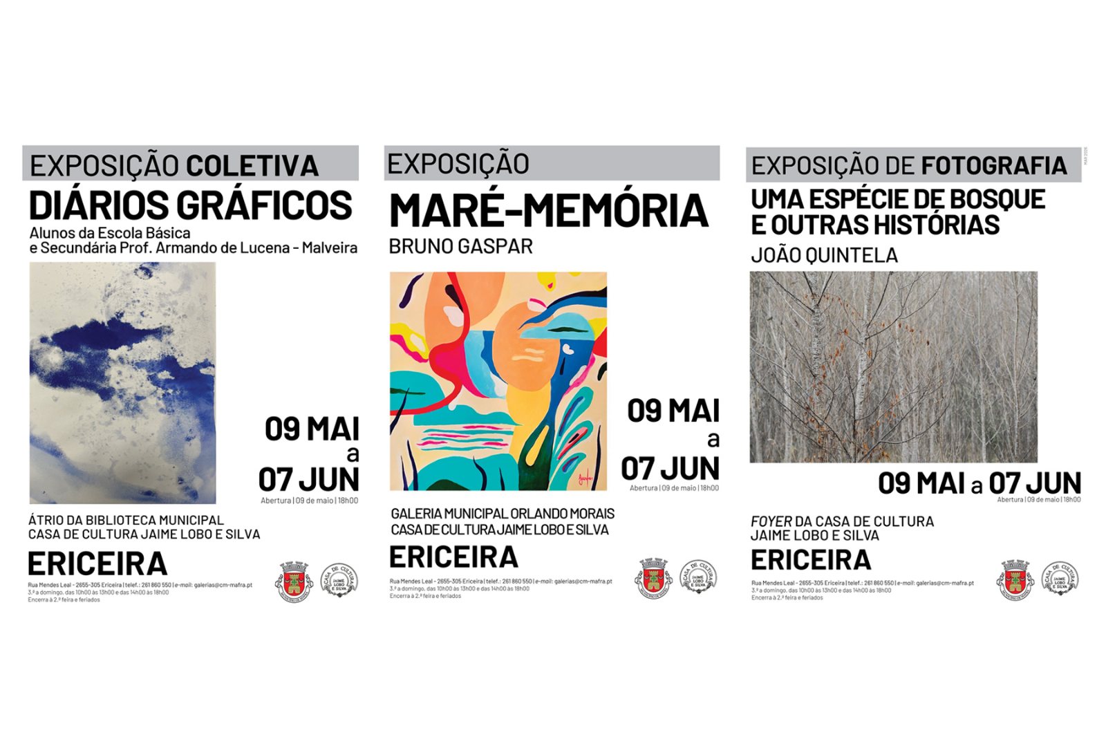 Abertura de novas exposições
