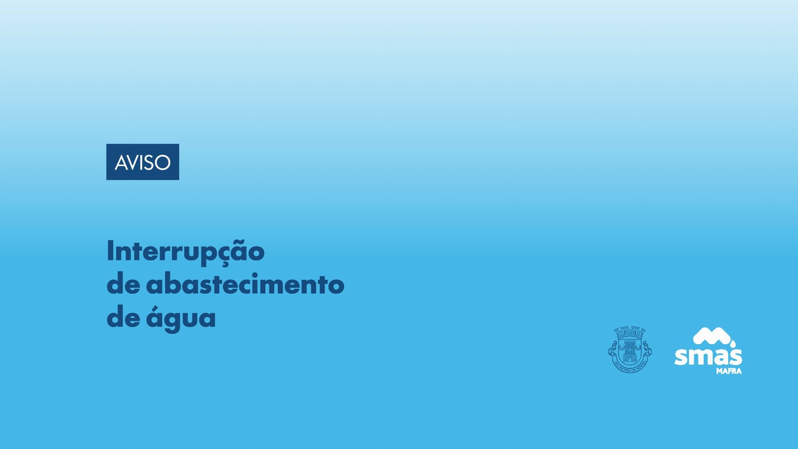 Interrupção do abastecimento de água