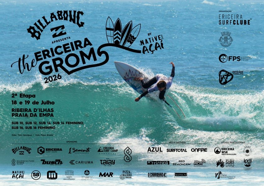 2nd Stage BILLABONG ERICEIRA GROMS 2026, by NATIVE AÇAÍ